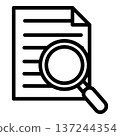 searching document icon line vector illustration searching document icon line vector illustration 137244354
