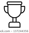 trophy icon line vector illustration trophy icon line vector illustration 137244356