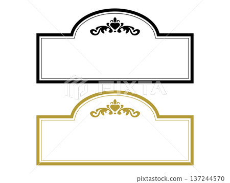 可愛的心形相框~金色和黑色套裝~ 137244570