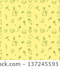 Whimsy cute Spring and Happy Easter pattern 137245593