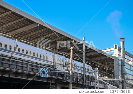 Nov 29 2025 Speed Rail Tracks at Kyoto Station Platforom 137245628