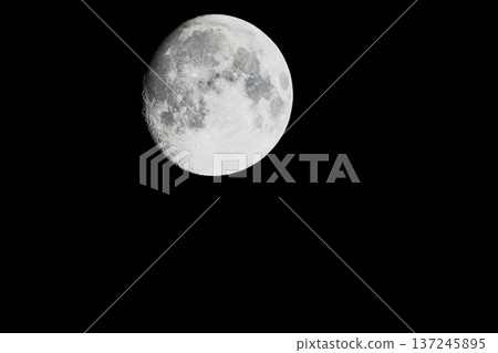 moon floating in the night sky moon floating in the night sky 137245895
