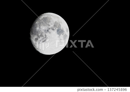 moon floating in the night sky 137245896