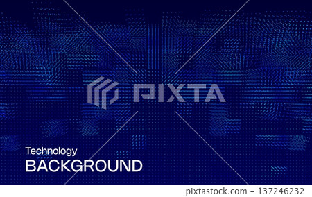 Ai tech background with abstract dot line pattern and bokeh effect. Design education big data, future digital network, business connect and science concept for banner, web or presentation. 137246232