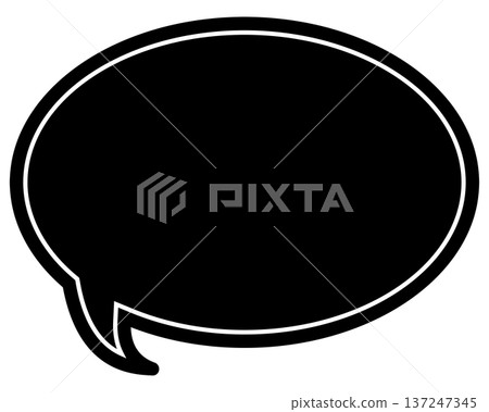 簡單的彩色圓形對話框 137247345