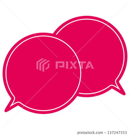 Simple color speech bubbles overlapping conversations Simple color speech bubbles overlapping conversations 137247353