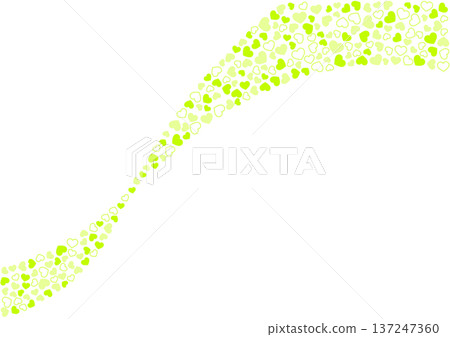 Heart pattern background Yellow-green 3-color border and solid color heart Heart pattern background Yellow-green 3-color border and solid color heart 137247360