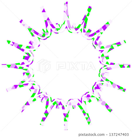 Stained glass style speech bubble, triangular pattern, jagged shape Stained glass style speech bubble, triangular pattern, jagged shape 137247403