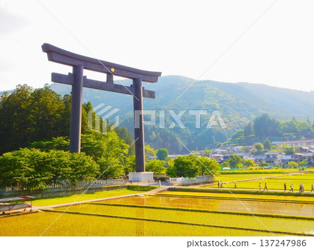 和歌山縣熊野本宮大社舊址大湯原景色,6 和歌山縣熊野本宮大社舊址大湯原景色,6 137247986