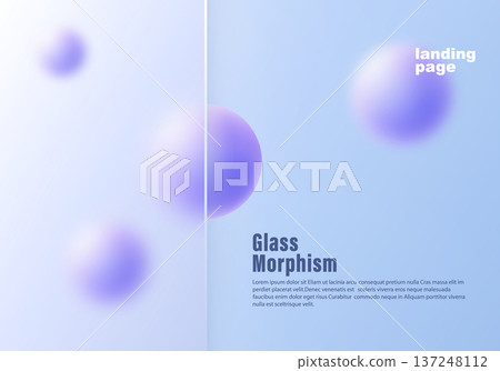 Glass morphism UI. For websites, social media, and business. Abstract blue background. Glass morphism UI. For websites, social media, and business. Abstract blue background. 137248112