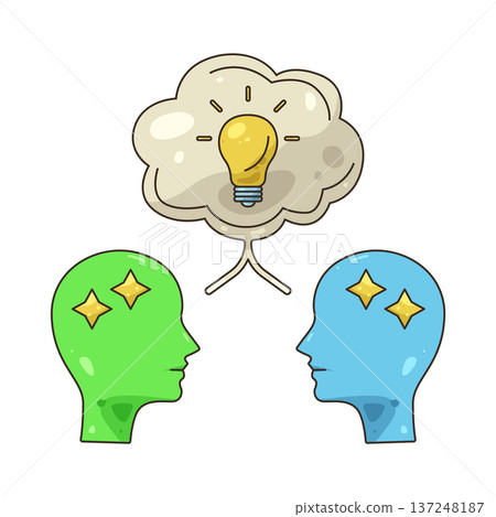 Illustration of idea sharing Illustration of idea sharing 137248187