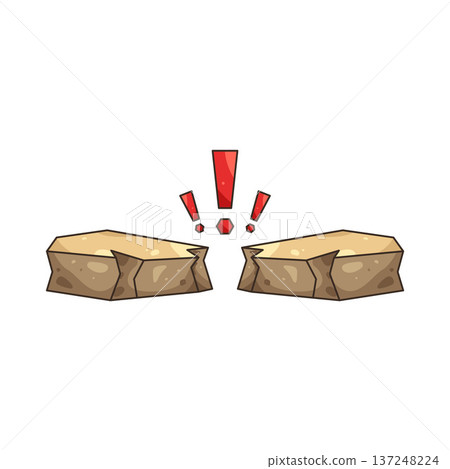 Illustration of Cliff gap warning Illustration of Cliff gap warning 137248224