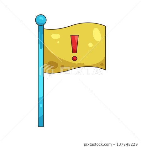 Illustration of Warning flag 137248229