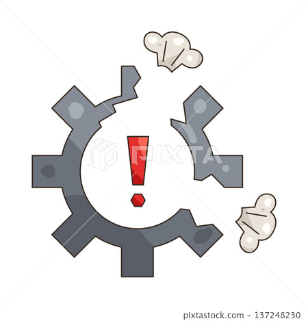 Illustration of Broken setting Illustration of Broken setting 137248230
