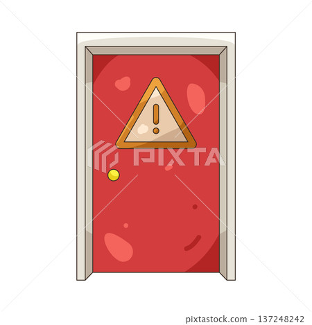 Illustration of Blocked door Illustration of Blocked door 137248242