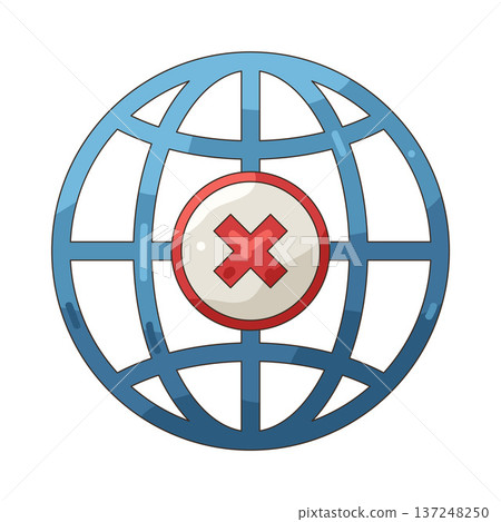 Illustration of Blocked internet Illustration of Blocked internet 137248250