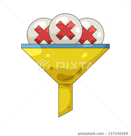 Illustration of Blocked funnel Illustration of Blocked funnel 137248269