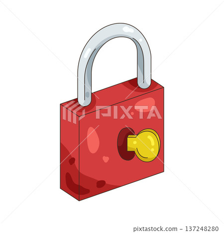 Illustration of Padlock Illustration of Padlock 137248280