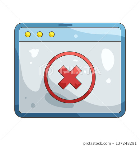 Illustration of Blocked web Illustration of Blocked web 137248281