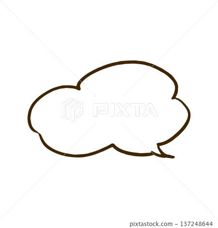 手繪簡約對話氣泡雲狀字體 137248644