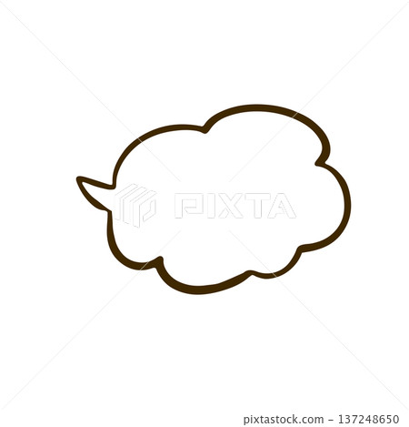 Hand-drawn simple speech bubble cloud type Hand-drawn simple speech bubble cloud type 137248650
