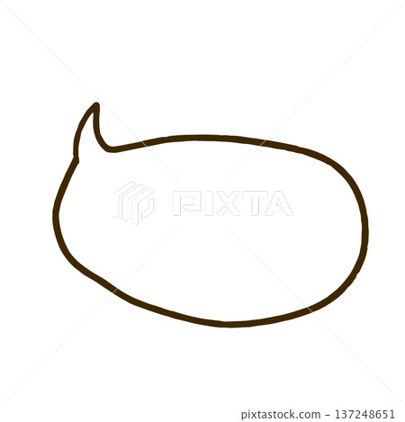 Hand-drawn simple speech bubble circle Hand-drawn simple speech bubble circle 137248651