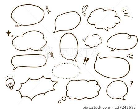 手繪簡易對話氣泡合輯 反應 137248653