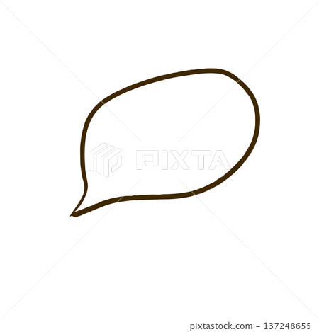Hand-drawn simple speech bubble circle 137248655
