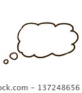 手繪的簡單對話框雲狀奇幻 137248656