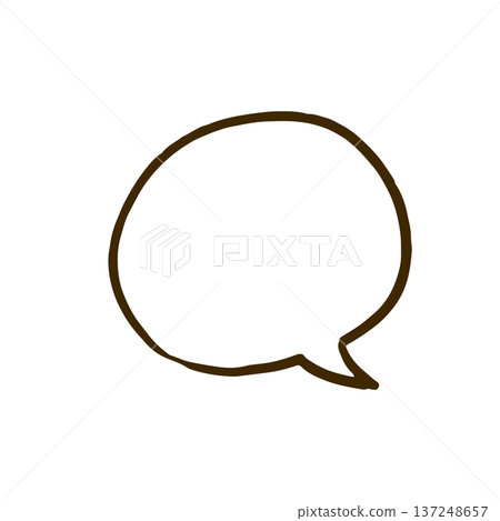 手繪的簡單對話框圓圈 137248657