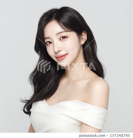 Selfie-style beauty portraits (women in their teens and twenties) 137248793