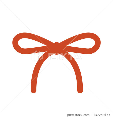 Simple red Japanese ribbon illustration material Simple red Japanese ribbon illustration material 137249133