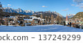 Winter panorama of Seefeld village with the church at sunset in in the Tyrolean Alps, Austria 137249299