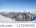 Panorama of winter landscape with snow covered Alps in Seefeld inTirol, Austria 137249305