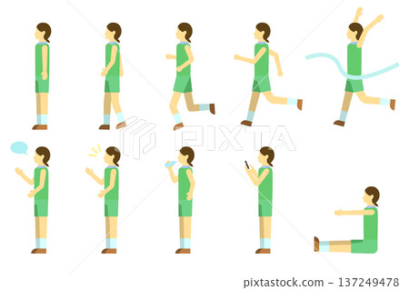 跑者圖示集 - 女性 137249478