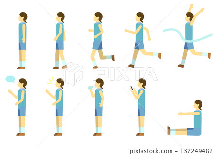 跑者圖示集 - 女性 137249482