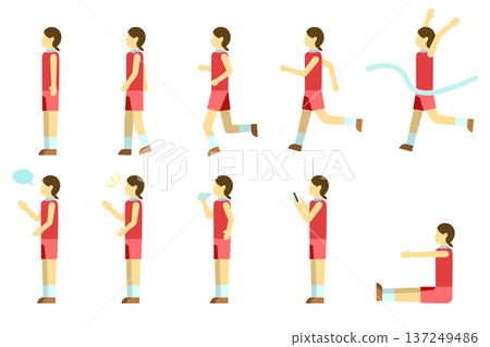 跑者圖示集 - 女性 137249486