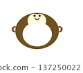 Monkey face frame illustration | Cute animal photo frame | Monkey | Ape 137250022