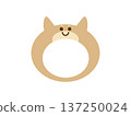 Dog face frame illustration | Cute animal photo frame | Dog 137250024