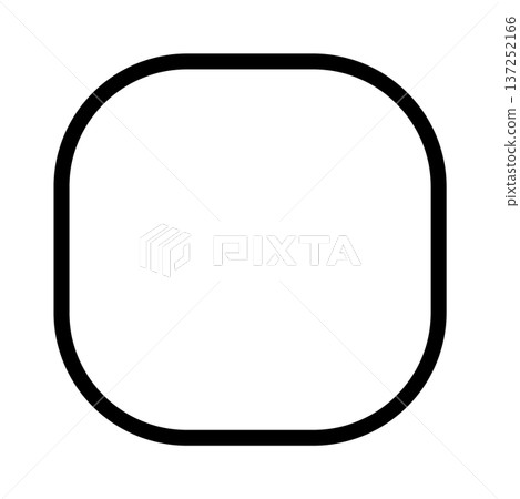 Simple rounded rectangular frame 137252166