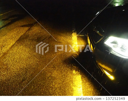 Yellow fog lights are useful in rainy weather Yellow fog lights are useful in rainy weather 137252349