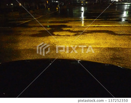 Yellow fog lights are useful in rainy weather 137252350