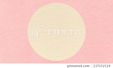 Light pink paper texture background with pastel cream circle and copy space for banner, presentation, template 137252519