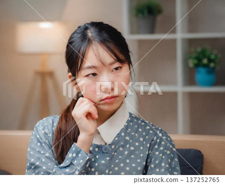 人工智慧生成了一個表情不悅的女性形象。 137252765