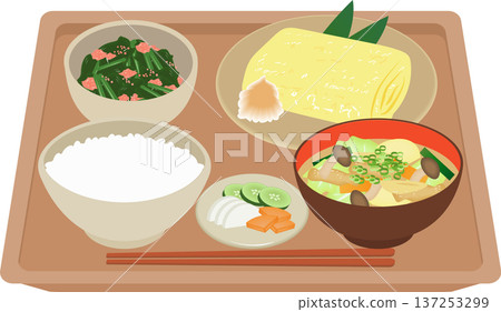 Rolled egg set meal Rolled egg set meal 137253299