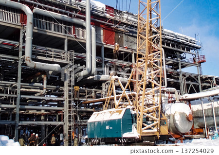Oil refinery Construction of an oil industrial facility 137254029