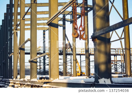 Oil refinery Construction of an oil industrial facility Oil refinery Construction of an oil industrial facility 137254036