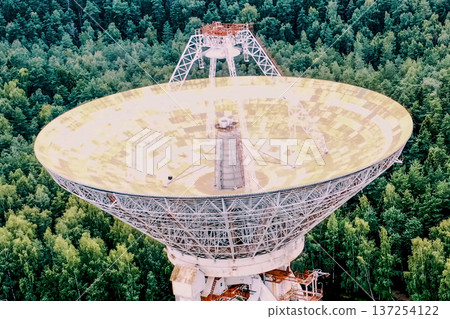 Center for long-distance space communications, satellite antenna Center for long-distance space communications, satellite antenna 137254122