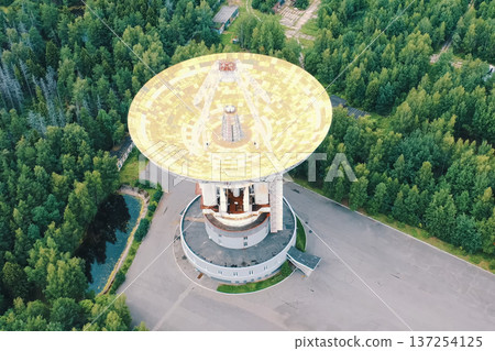 Center for long-distance space communications, satellite antenna 137254125