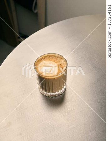 Mellow evening coffee setting with peaceful ambiance and warm tones Mellow evening coffee setting with peaceful ambiance and warm tones 137254161
